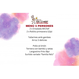 MENÚ 4 PERSONAS